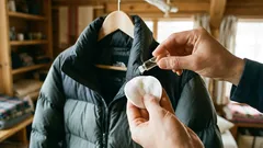  Kaksi tippaa vanulapulle riittää, jotta untuvatakkisi näyttää taas uudelta: sitä ei enää tarvitse pestä pesukoneessa.